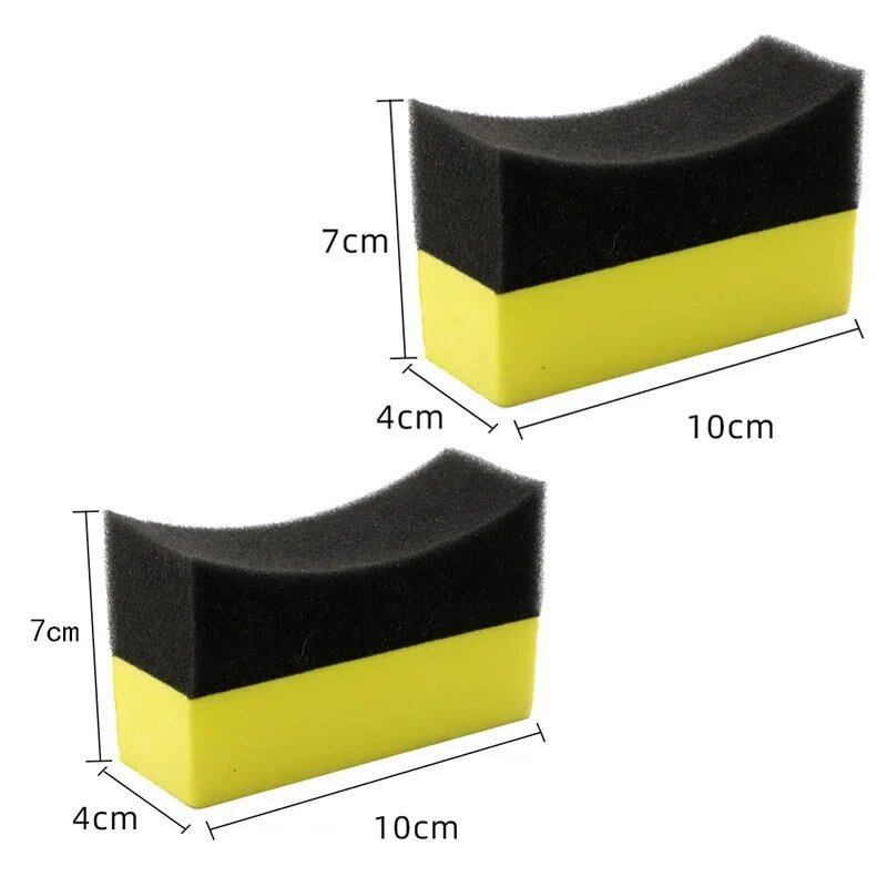 1/2-Piece Car Wheel Cleaning Sponge, Tire Wash Wiper, Absorbent Sponge Pad, Wax Polishing, Tire Brush Tool, Car Wash Accessory, Parallel Import