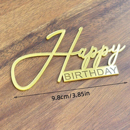 Set of 1, 3, or 5 Acrylic Birthday Queen Gold Cake Topper for Happy Birthday Party Side Cake Decorations. Size: Parallel Import.