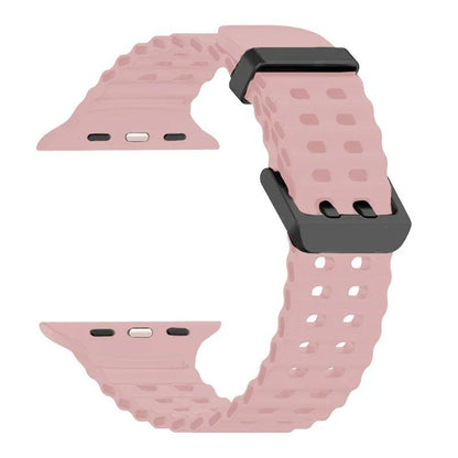Silicone Ocean Strap for Apple Watch Ultra 2, 49mm, 45mm, 44mm, 42mm, 38mm, 41mm, and 40mm, compatible with iWatch Series 10/9/8/7/SE/5/4/3. Correa sizes: 42mm, 44mm, 45mm, and 49mm. Band colors: Parallel import.