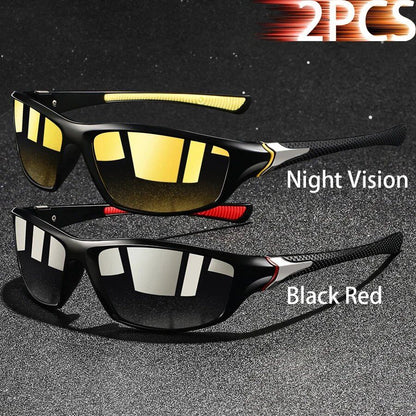 Set of 1, 2, or 3 Retro Sports Sunglasses for Men and Women, Ideal for Fishing, Running, Cycling, Climbing, and Outdoor Sports, UV400 Protection, Anti-Glare Lens Color: Parallel Import