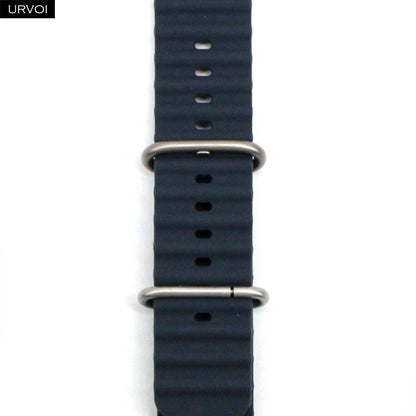 URVOI アップルウォッチ Ultra 2 対応 バンド シリーズ 10/9/8/7/6/SE/5/4/3/2/1 用 シリコーンストラップ iWatch スポーツ オーシャンバンド 42mm/44mm/45mm/46mm/49mm サイズ：Apple Watch対応;バンドカラー：;バンド幅：42mm 44mm 45mm 49mm 並行輸入品