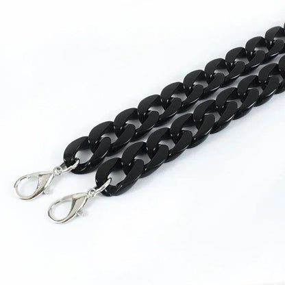 1個 ディープピール 60cm アクリルバッグチェーン レディースバッグ ショルダーストラップ ワイドレジンチェーン 財布用ハンドル交換 バッグパーツアクセサリー サイズ：60cm; 並行輸入品