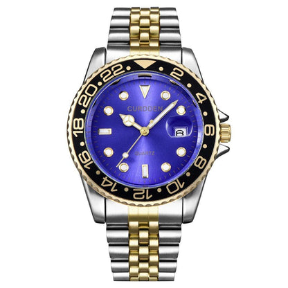 Men's Famous Brand Watch, Student Style, Fashionable, Stainless Steel Band, Casual, Calendar, Quartz Watch, Green, 2024; Customizable: Yes; Ships from: Parallel Import