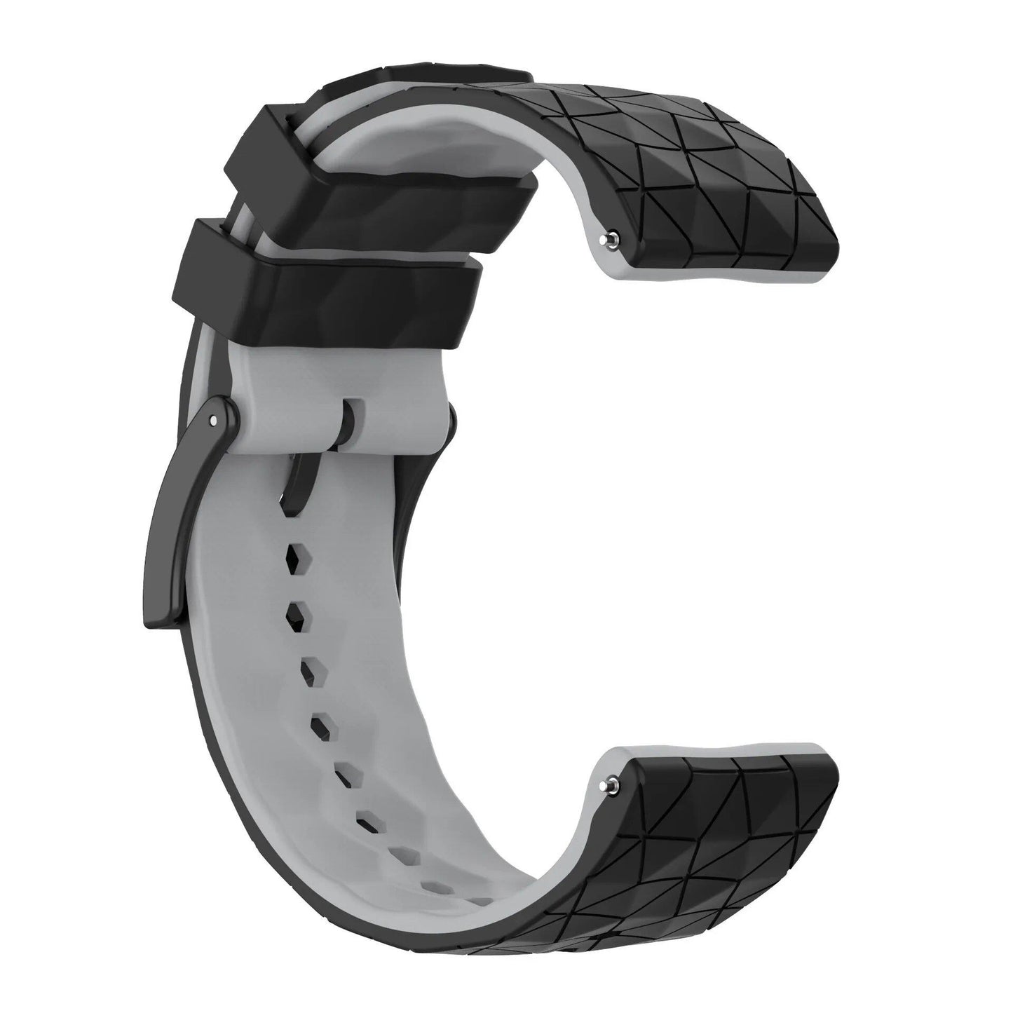 24mm Soft Silicone Watch Band Replacement Strap for SUUNTO 9/9 Baro, Compatible with SUUNTO D5, New Smartwatch Band, Size: SUUNTO 9-D5-9 Baro; Band Color: Black; Band Width: 24mm, Parallel Import