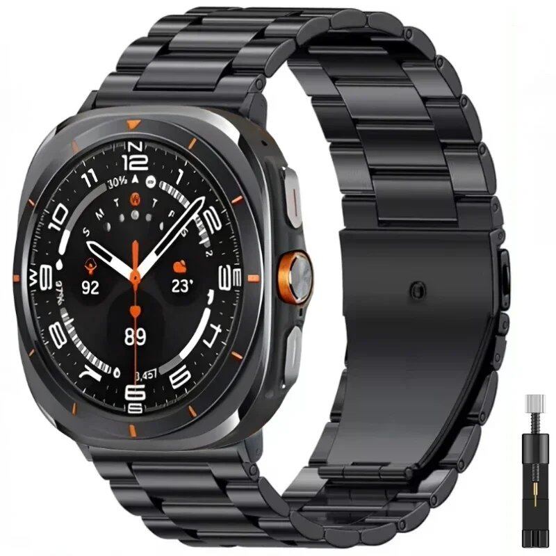 Replacement Metal Band for Samsung Galaxy Watch Ultra 47mm, Stainless Steel Bracelet, Strap, Wristband, Band Color: Galaxy Ultra 47mm, Band Width: Parallel Import