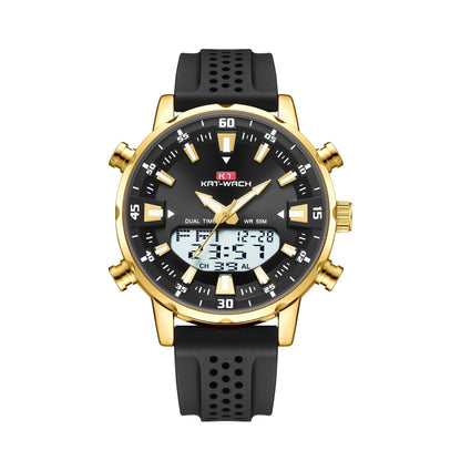Men's Waterproof Quartz Watch, High-Quality Automatic Movement, Black, Perfect Father's Day Gift. Color: Customizable. Parallel Import.
