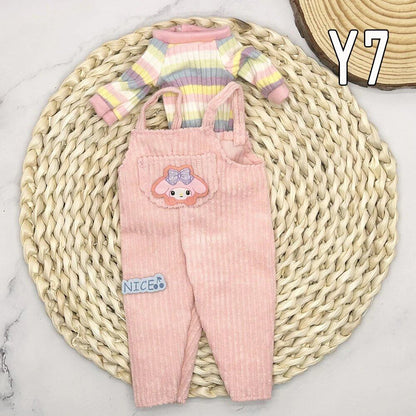 1/6 Scale BJD Doll Clothes Full Set (30cm) Anime Cute Reborn Doll Skirt, Hat, and Head Dress for Girls, Gift, Dress-Up DIY Dollhouse Toy, Parallel Import