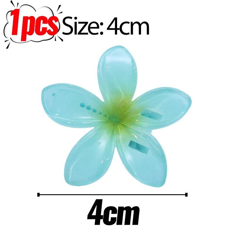 1/6 Hawaiian Gradient Flower Hair Clips for Women, Small, Stylish Head Accessories, Hairpins, Crab Barrettes, Parallel Import