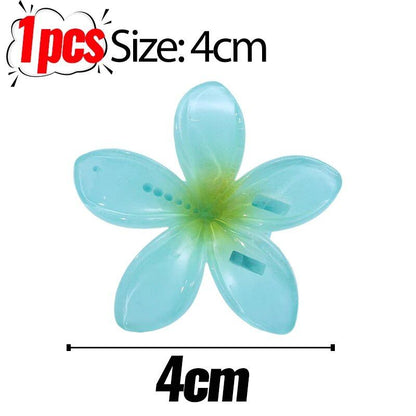 1/6 Hawaiian Gradient Flower Hair Clips for Women, Small, Stylish Head Accessories, Hairpins, Crab Barrettes, Parallel Import
