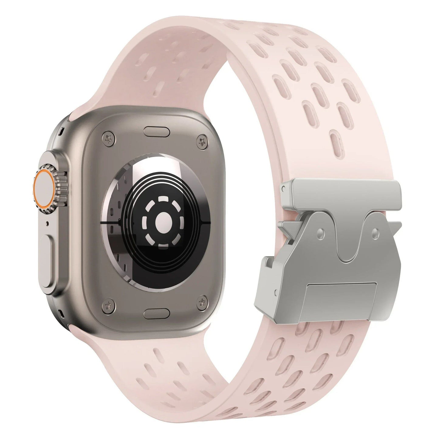 Breathe Silicone Band for Apple Watch - Compatible with Series 10/9/8/7/6/5/4/SE/Ultra 2 (including 49mm) and sizes: 46mm/45mm/44mm/42mm. Band Colors: 42mm, 44mm, 45mm, 49mm, S10-46mm. Ships from: Parallel Import.