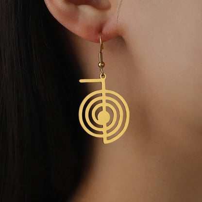 Jesha Yuan Super Lucky Yoga Pendant Earrings, Super Lucky Reiki Power Symbol, Spiritual Healing, Energy, Chi, Power Jewelry, Main Stone Color: Other; Metal Color: Parallel Import