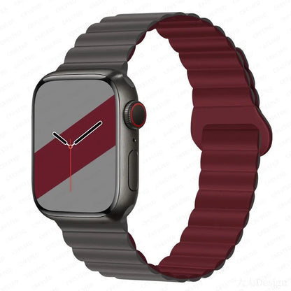 Apple Watch用シリコンループマグネットストラップ - 対応モデル: 44mm/40mm/45mm/49mm/41mm/42mm/46mm (iWatch Series 8/SE/6/7/Ultra 2/9/10対応) ブレスレットバンド バンドカラー：mm;発送元： 並行輸入品