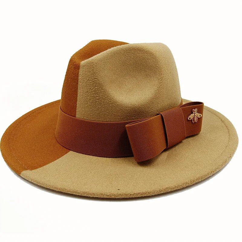 Winter Bowtie Fedora Hat with Textured Surface, Flat Top, and Elastic Band. Red. Men's and Women's Jazz Hat. Sizes: 56-58cm. Ships from: Parallel Import.