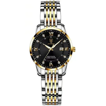 POEDAGAR Ultra-Thin Women's Watch, Rose Gold, Luxury Brand, Steel Strap, Small Dial, Waterproof, Luminous, Parallel Import