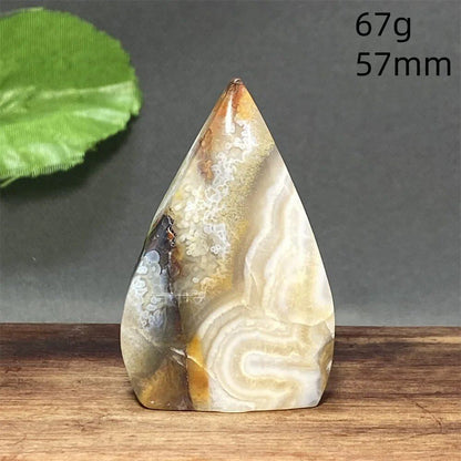 メキシコ産天然アゲートクリスタル装飾品 ホリデーギフト 瞑想チャクラエネルギー パワーストーン ミネラル ホームデコレーション カラー： 並行輸入品