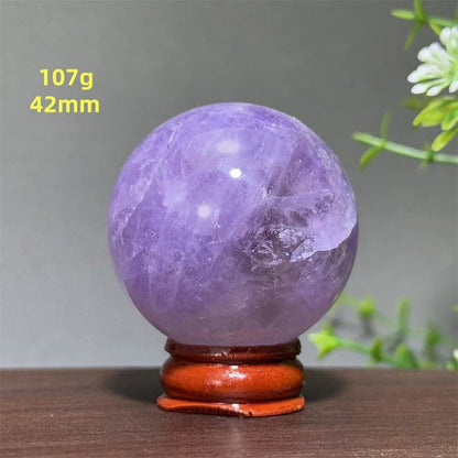 天然アメジスト ボール 水晶玉 ホームオフィスデコレーション エネルギー ウィッカ レイキ スピリチュアル 瞑想 魔術 占い カラー： 並行輸入品
