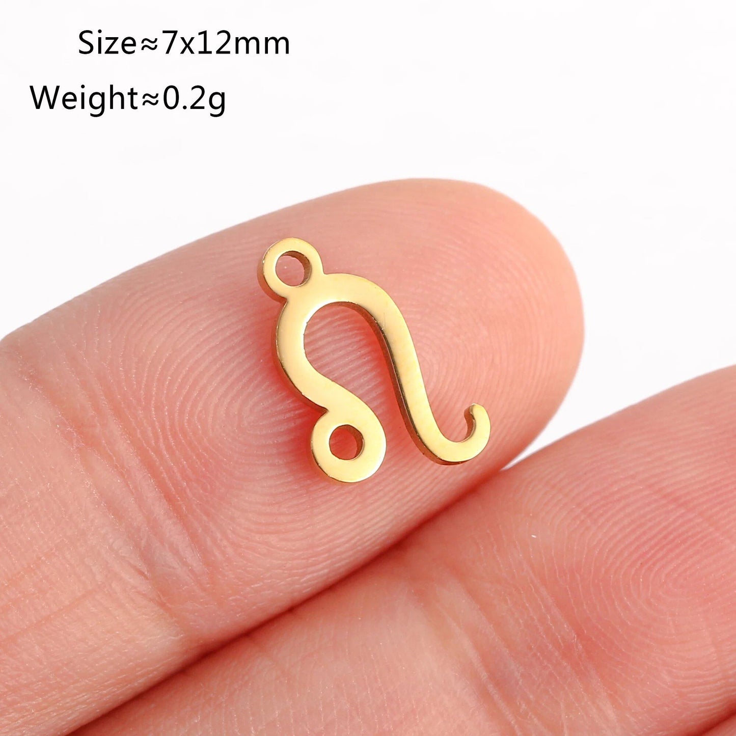 Set of 5 Lucky Birth 12 Zodiac Star Sign Charms, Metal Constellation Pendants for Jewelry Making, Bracelets, Earrings, and Necklaces, Parallel Import