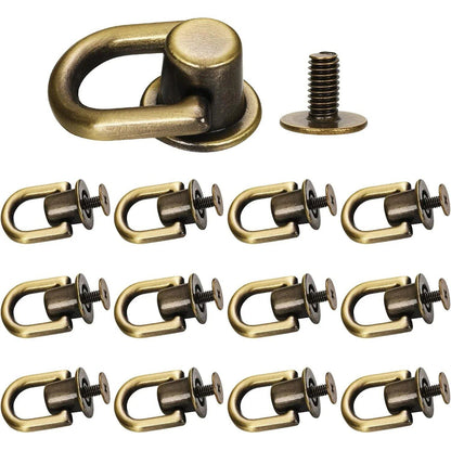1/10 D-Ring Bag Clip Buckle, Retro Metal Double Buckle for Handbag Chain Handles, Strap Connections, Bag Hardware Accessories, Size: Parallel Import