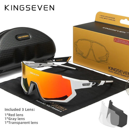 キングセブン 新作 サイクリングサングラス メンズ スポーツ レディース MTB 自転車 グラス UV400 偏光 フィッシング 保護 メガネ アウトドア フレームカラー：その他;レンズカラー：C 並行輸入品