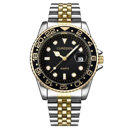 Men's Famous Brand Watch, Student Style, Fashionable, Stainless Steel Band, Casual, Calendar, Quartz Watch, Green, 2024; Customizable: Yes; Ships from: Parallel Import