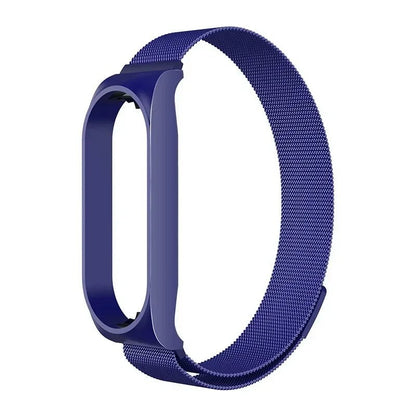 Milanese Loop Strap Compatible with Xiaomi Mi Band 7/6/5/4/3, Stainless Steel Magnetic Bracelet, Metal Wristband for Mi Band 4/3, Size: Mi, Parallel Import