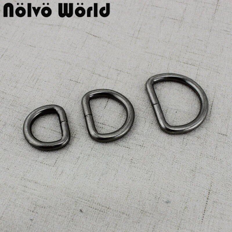 Set of 10-50 Antique Silver Metal D-Rings, 20/26/32mm Inner Diameter, No Welding, for Purses, Wallets, Belts, and Dog Collar Chains. Size: mm. Imported.