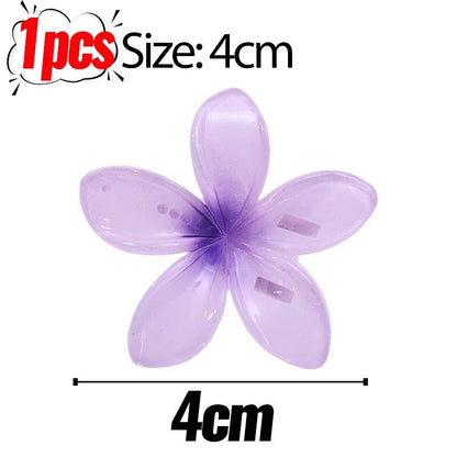 1/6 Hawaiian Gradient Flower Hair Clips for Women, Small, Stylish Head Accessories, Hairpins, Crab Barrettes, Parallel Import