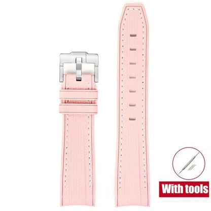 20mm Diving Strap with Curved Ends for Omega and Swatch Moonwatch, Silicone Rubber, Compatible with Rolex, Men's and Women's, Band Color: 20mm; Band Width: 20mm, Parallel Import