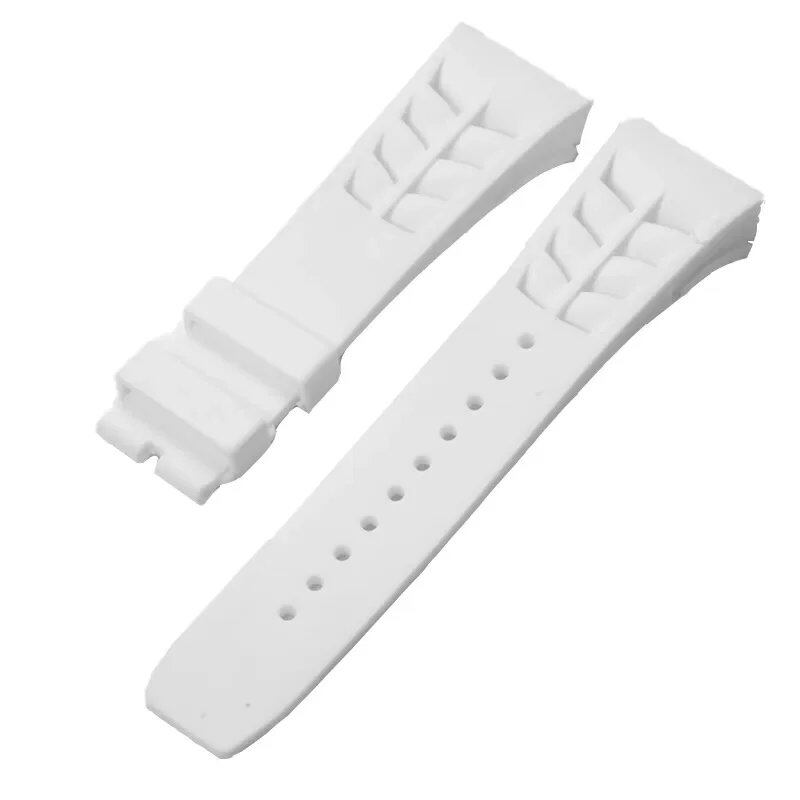 25mm Soft Silicone Band for Richard Mille RM53/055/011/050, Men's Waterproof and Sweatproof Rubber Wristband, Watch Accessories, Band Color: ; Band Width: 25mm, Parallel Import