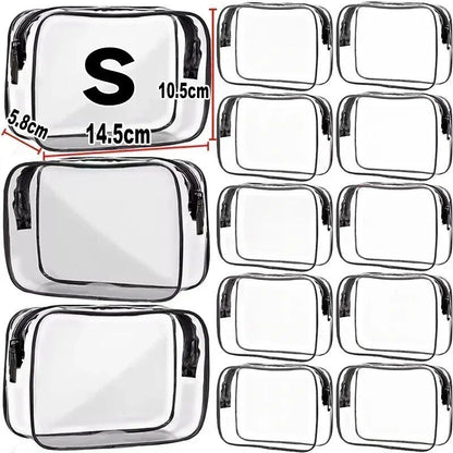 1/20 Clear PVC Storage Travel Organizer, Clear Makeup Bag, Beauty Case, Toiletry Bag, Bathroom Pouch, Size: Parallel Import