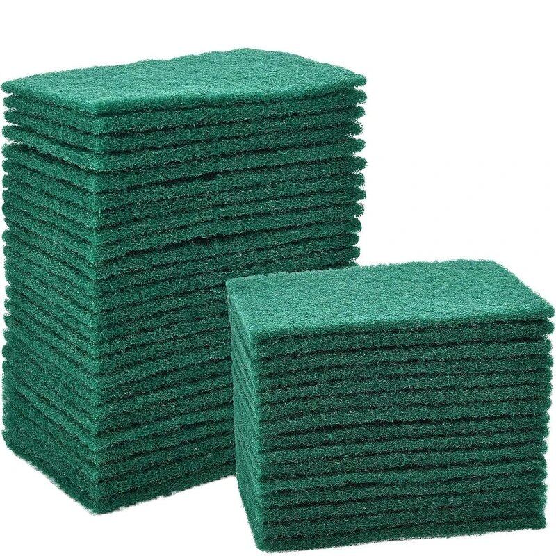 Set of 10/20/30 Kitchen Scrub Pads for Grease Removal, Dishwashing, and Pot Polishing. Non-Scratch, Multi-Purpose, Reusable Cleaning Cloths. Color: Green; Specifications: 0 Pieces. Parallel Import.