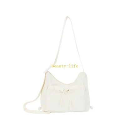 軽量プリーツショルダーバッグ リボンデザイン 調整可能なクロスボディストラップ 女性用 通勤・買い物・日常使い 517D ;発送元： 並行輸入品