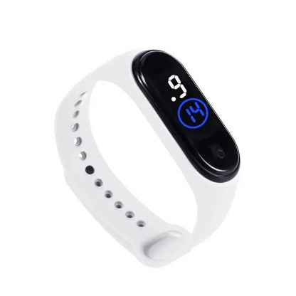 Kids' Fashion Sports Watch, Waterproof LED Digital Wristwatch with Ultra-Lightweight Silicone Slap, Unisex, for Kids and Teens, Parallel Import