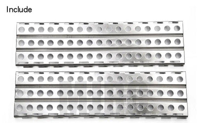 1/10 Scale RC Crawler Vehicle Escape Board Climbing Car Metal Skids for TRX4, Defender, Bronco, Axial SCX10, 90046, D90, Yikong RGT, RC4WD, Color: Silver, Parallel Import