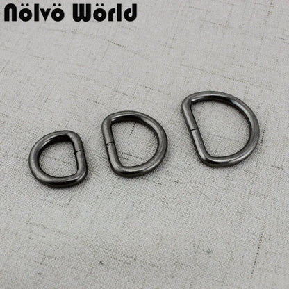 Set of 10-50 Antique Silver Metal D-Rings, 20/26/32mm Inner Diameter, No Welding, for Purses, Wallets, Belts, and Dog Collar Chains. Size: mm. Imported.