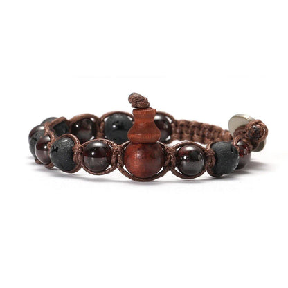 Natural Stone Prayer Bracelet, Tibetan Prayer Beads, Handmade Men's and Women's Bracelet, Yoga &amp; Meditation Jewelry, Metal Color: Style, Parallel Import