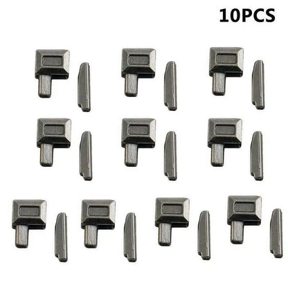 10/24 Pack of 123 Metal Zipper Head Sliders, Stoppers, Insert Pins, Zipper Top End Repair Kit for Coats, Jackets, and Clothing, Colors Available, Parallel Import