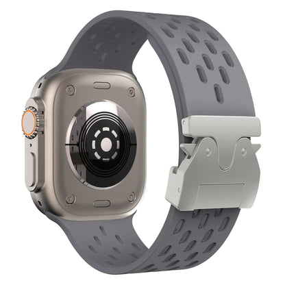 Breathe Silicone Band for Apple Watch - Compatible with Series 10/9/8/7/6/5/4/SE/Ultra 2 (including 49mm) and sizes: 46mm/45mm/44mm/42mm. Band Colors: 42mm, 44mm, 45mm, 49mm, S10-46mm. Ships from: Parallel Import.
