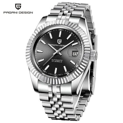 Pagani Design Men's Mechanical Watch, Top Brand, Luxury Automatic, Stainless Steel, 100m Water Resistant, Parallel Import