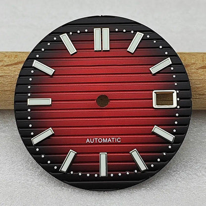 30.5mm Nautilus S Dial for NH35, Green Luminous Dial, NH35/NH36 Movement Accessory, Watch Repair Tool, Parallel Import