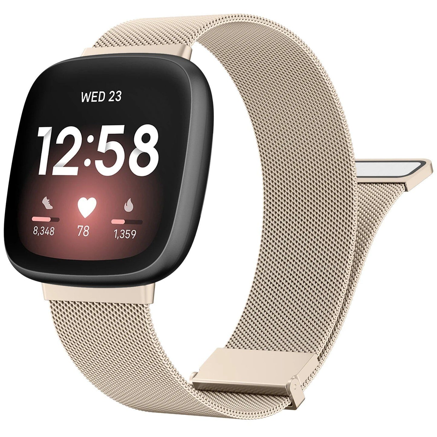 Milanese-style Metal Magnetic Strap for Fitbit Versa 3/4/Sense/Sense 2 (Imported)