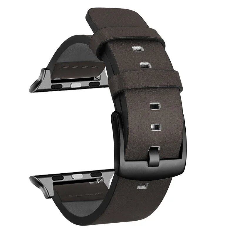 High-quality leather strap for Apple Watch Ultra 2 (49mm), compatible with Series 9, 8, 7, SE, 6, 5, and 4. Available in 44mm, 45mm, 42mm, 41mm, and 40mm bands. Available in mm band colors. Parallel import.