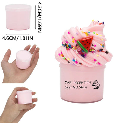 1.76 oz White Biscuit Butter Slime (Pink Watermelon Flavor) - Non-Stick, Stretchy, Scented Putty, Party Supplies for Kids, Unisex, Imported