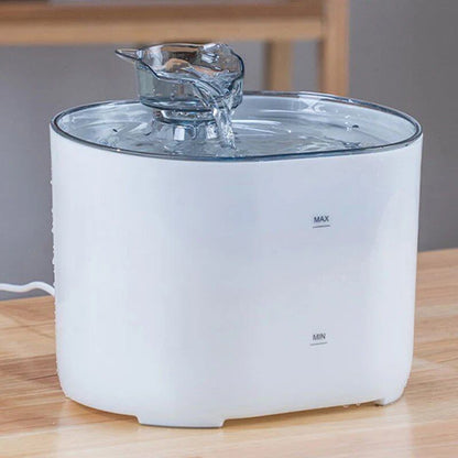 Automatic Circulating Filter Waterer for Cats, USB Powered, Quiet Pump, Cat Ear Shape, Pet Drinking Fountain, Parallel Import