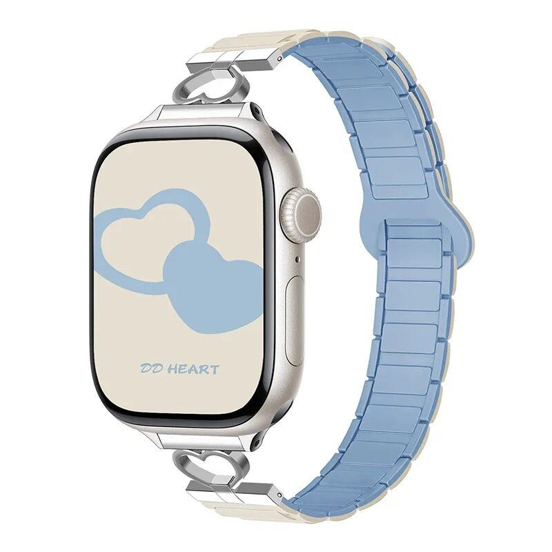 Magnetic Strap for Apple Watch, Silicone Bracelet, Compatible with 45mm, 44mm, 40mm, 42mm, 46mm, 41mm, 49mm, and 38mm Watches, iWatch Series 10/SE/9/8/7/Ultra 2, Band Color: mm, Parallel Import
