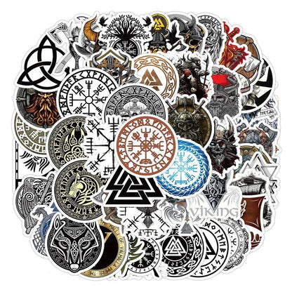 10/30/50 Sheets Viking Logo Stickers with Cool Graffiti Designs for Bikes, Guitars, Skateboards, Suitcases, and Phone Cases. Waterproof Decals for Toys. 0 Pieces per Pack. Parallel Import.