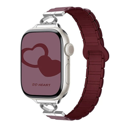 Magnetic Strap for Apple Watch, Silicone Bracelet, Compatible with 45mm, 44mm, 40mm, 42mm, 46mm, 41mm, 49mm, and 38mm Watches, iWatch Series 10/SE/9/8/7/Ultra 2, Band Color: mm, Parallel Import