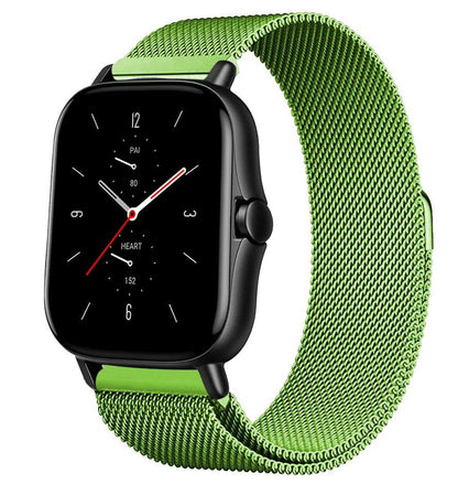 Magnetic Loop Mesh Smartwatch Band for Amazfit GTS/GTR/Bip 5 (Compatible with 20mm/22mm/47mm Watches) - Metal Mesh Strap, Band Color: mm; Ships from: Parallel Import