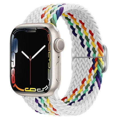 アップルウォッチUltra 2用ナイロンストラップ バンド 49mm 40mm 44mm 41mm 38mm 45mm対応 伸縮ブラidedループ ブレスレット iWatchシリーズ9/8/7/6/SE/5/4対応 バンドカラー：mm 並行輸入品