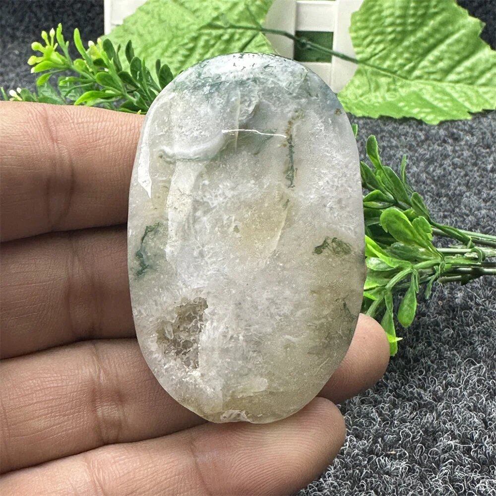 Natural Quartz Crystals: Aquamarine Agate, Ocean Jasper, Palm Stone, Polished Stones, Gemstone Mineral Specimens for Spiritual Meditation, Energy, and Feng Shui, Color: Green, Parallel Import